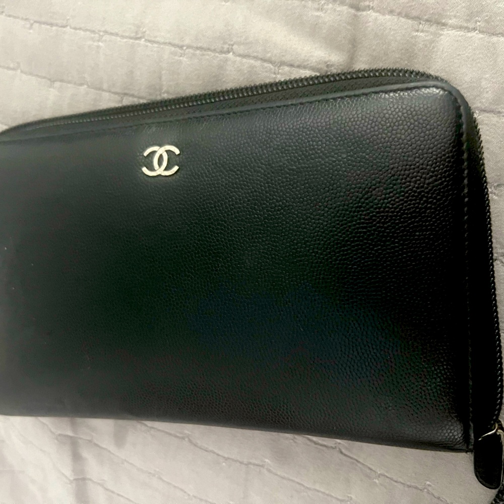 Chanel Black Leather Wallet